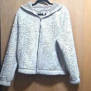 Fluffy cream colored hoodie